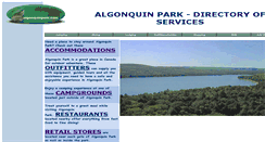 Desktop Screenshot of algonquinpark.com